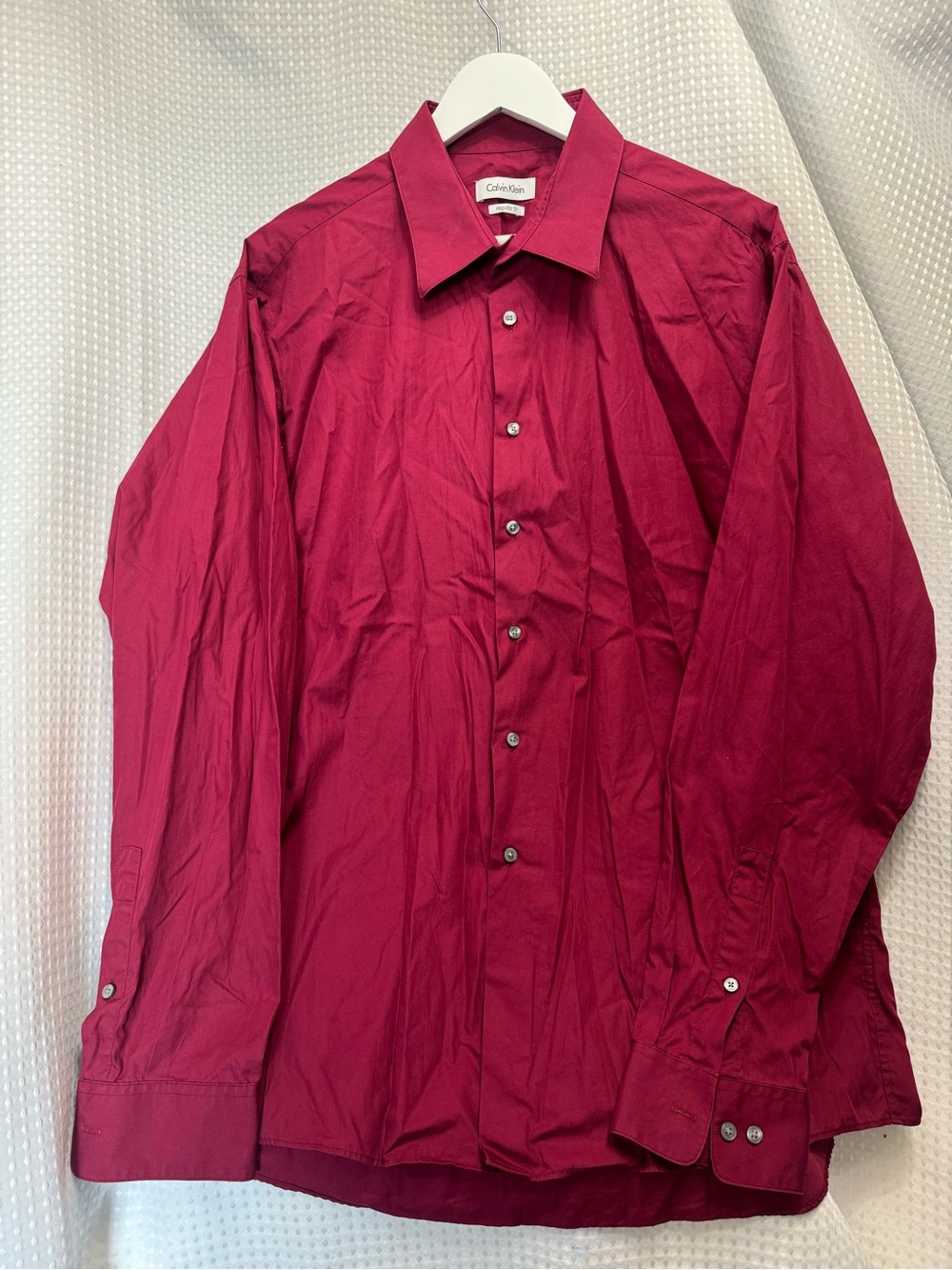 Calvin Klein Men's Button-Up Shirt Jacket - Burgundy